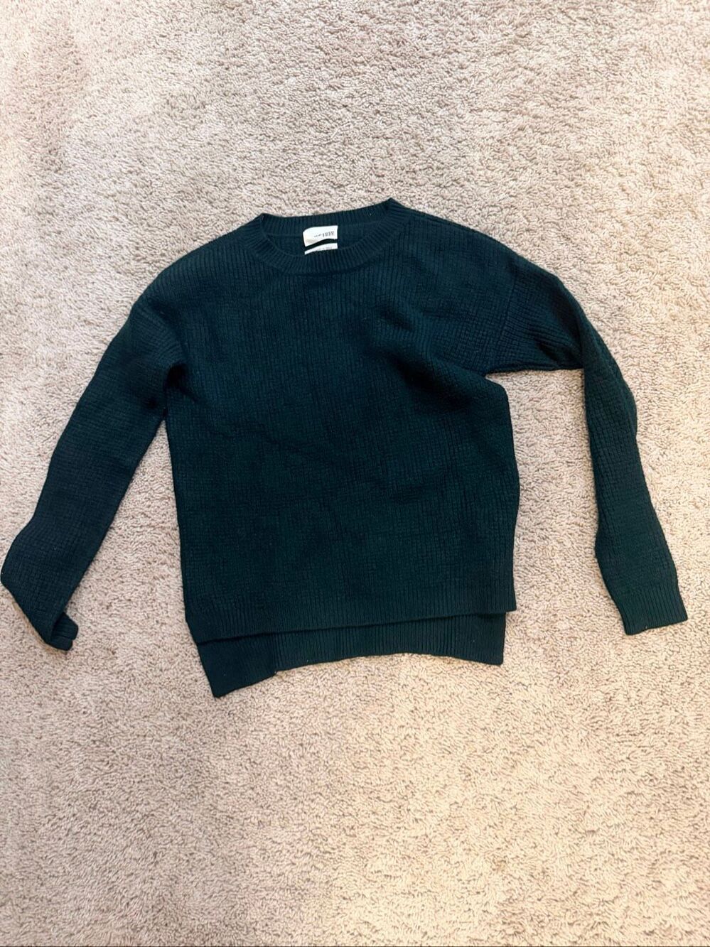 ARITZIA WILFRED FREE Italian Merino Wool Knit Sweater Green/Blue Size Small S